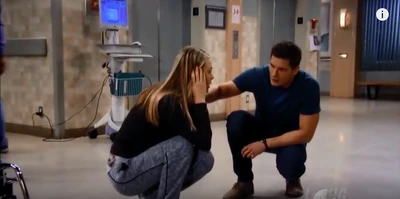 Dillon tries to comfort Kiki after she freaks out