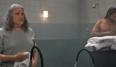 Cyrus decides to cut his hair in the showers (2023)