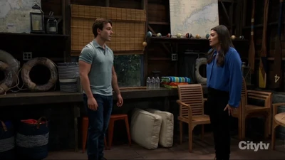 Cousins Michael and Brook Lynn set up for the 4th of July Celebration (2025)