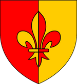 Perpale-gules-or-fleurdelis-counterchanged