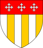 Paly6-argent-or-chief-gules-crossescrosslet3-argent