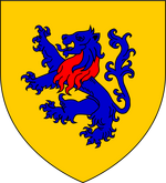 Or-lionrampant-azure-maned-gules