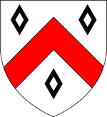 Argent-chevron-gules-mascles3-sable