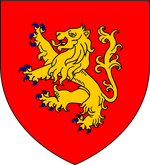 Gules-lionrampant-or-armed-azure