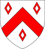 Argent-chevron-gules-mascles3-gules