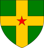 Vert-cross-or-mullet-gules