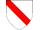 Ordinary Argent Bend Gules