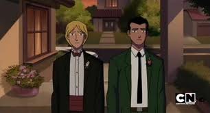 Rex and Caesar wear blazers.