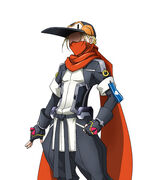 Tenzou Crossunite's character sprite in the Kyoukai Senjou no Horizon PORTABLE PSP game.