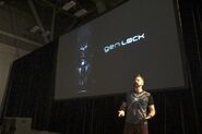 Gray Haddock giving a presentation on gen:LOCK