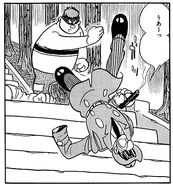 One-Armed Man, knocked down stairs by 0013.