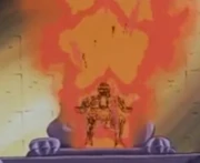 Odin burns to death from 006's fire breath.
