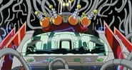 0012's Engine body with her human corpse imbeded in it