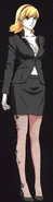 Early color scheme for her business suit.