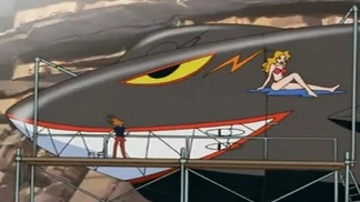 002 painting The Dolphin in the style of a WWII aircraft.