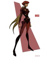003 (red).