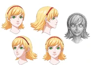 Development designs of Françoise, dated around the time of the first PepsiNex ad.