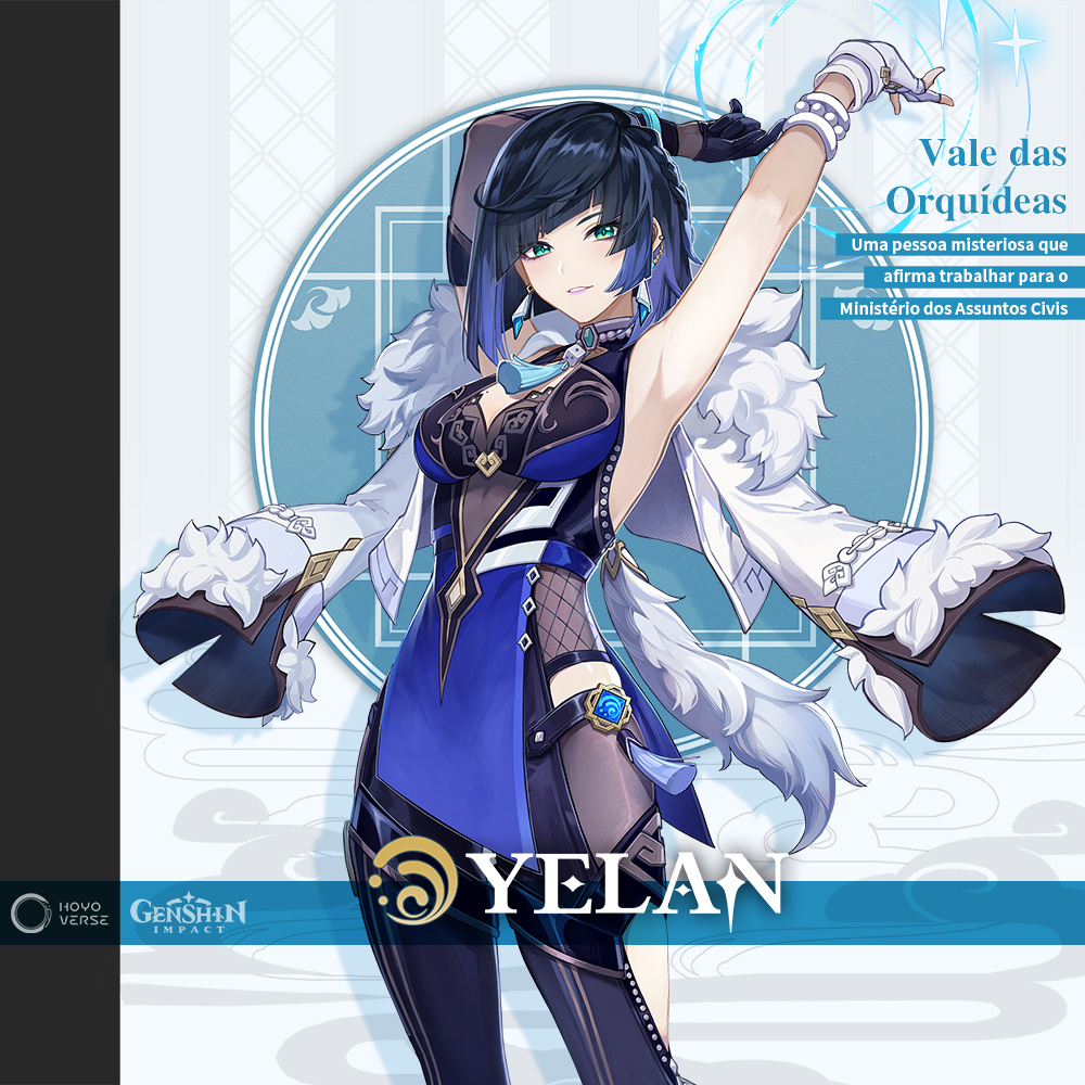 Disponível agora, evento web Estrategista das Estratagemas da nova  personagem de Genshin Impact, Yelan!