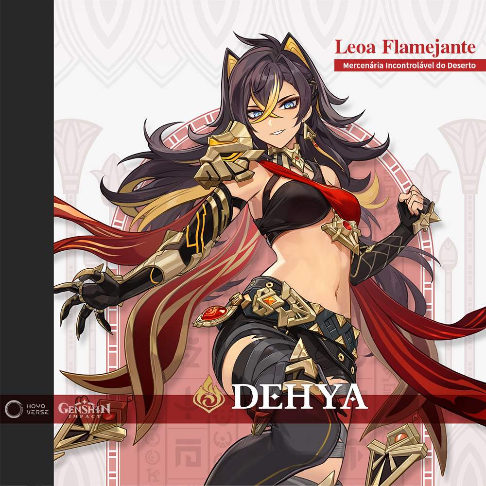 Disponível agora, evento web Viagem no Deserto da nova personagem de Genshin  Impact: Dehya!