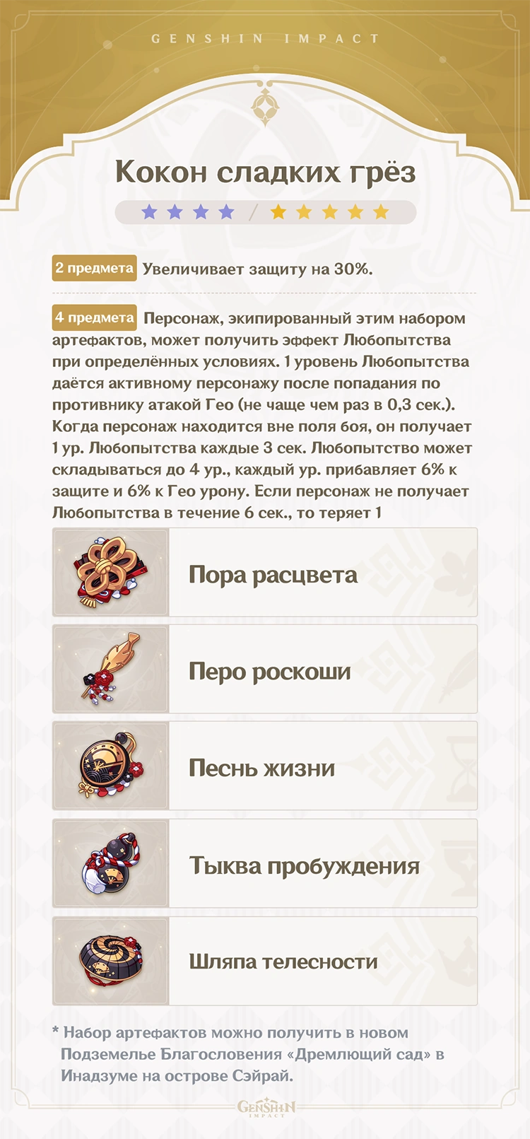 Кокон сладких. Кокон сладких грез геншин артефакты. кокон сладких грез геншин. сет кокон сладких грез геншин. кокон сладких грез геншин артефакты сет.