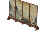 Pine Folding Screen: Billowing Sails