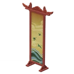 Propitious Screen: Fleet Feathers Against Emerald Waves