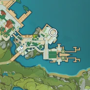 Atsuko's location in Liyue Harbor