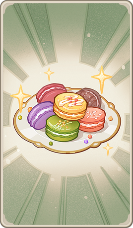 Rainbow Macarons Event Card