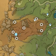 Locations of the altars
