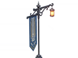 Wrought Iron Carved Street Light