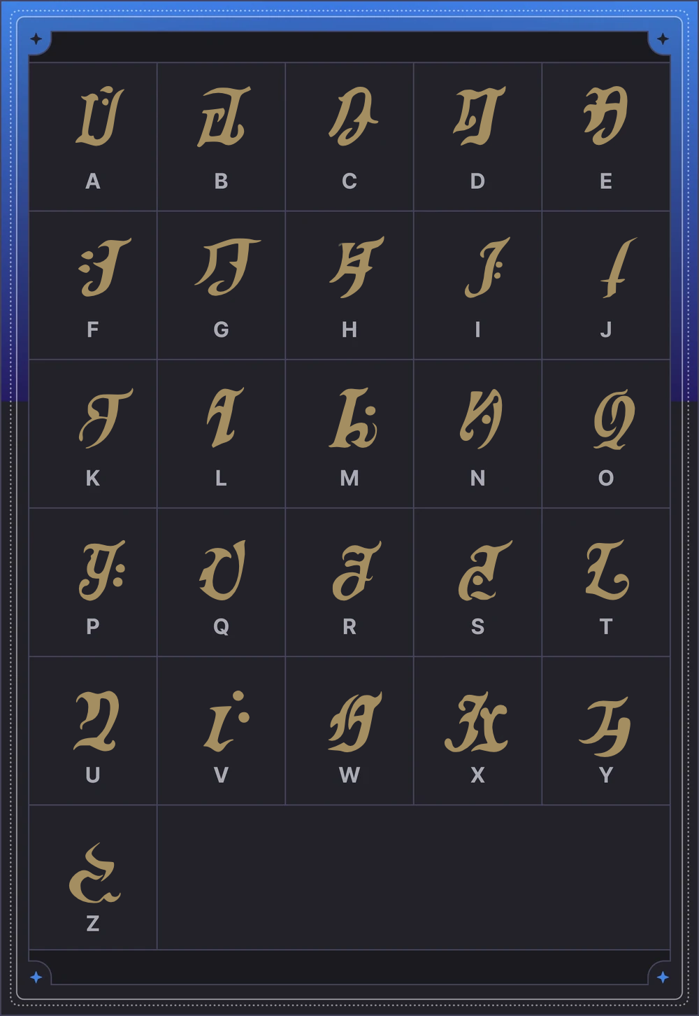 Fontaine Alphabet ⛲️ [Updated] : r/Genshin_Lore