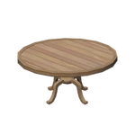 Multi-Seat Round Pine Table