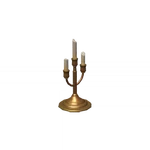 Candelabro Dourado com Três Braços