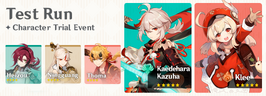 Test Run - Character Trial Event Kazuha Klee Heizou Ningguang Thoma