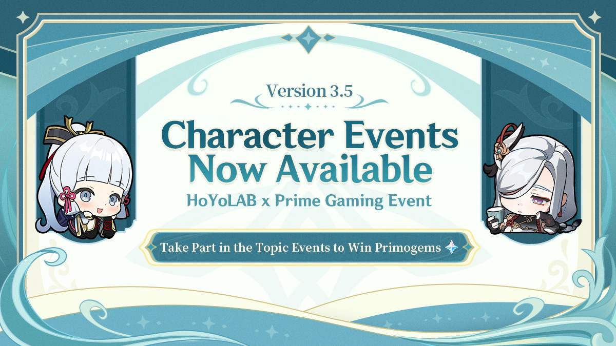 Genshin Impact on X: HoYoLAB x Prime Gaming Event: Kamisato Ayaka and  Shenhe Are Here - Take Part in the Topic Events to Win Primogems Hello  Travelers~ This time, we'll be meeting