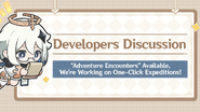 "Adventure Encounters" Available, We're Working on One-Click Expeditions! Developers Discussion - 09/13