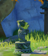 A damaged mossy Seelie Court without a Seelie in it