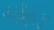 Celestia's 3D model as viewed from above.