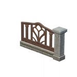 Carved Courtyard Fence