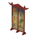 Springtime Folding Screen: A Touch of Red