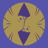 Emblem Hiiragi Clan.png (43キロバイト) 二羽の鳥をあしらった柊家の家紋