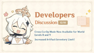 Cross Co-Op Mode Now Available for World Levels 8 and 9, and Increased Artifact Inventory Limit! | Developers Discussion - 12/18/24