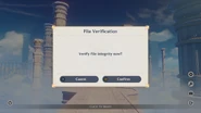 File Verification dialog