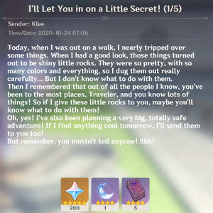 Klee Mail Genshin Impact Wiki Fandom