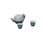 Conjunto de Chá de Porcelana - "O Coração Carrega a Verdade"