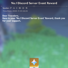 Discord Server Giveaway Event Genshin Impact Wiki Fandom