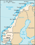 Mapa Norwegii