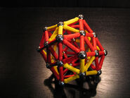 View on the triangles connecting a pair of the hexagonal modules.