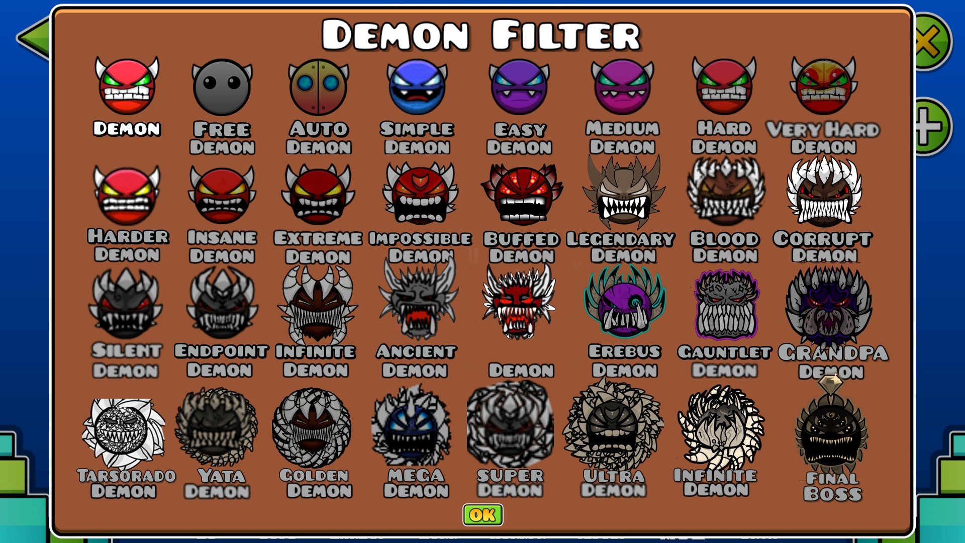 demon face geometry dash