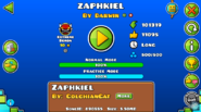 The level menu of ZAPHKIEL.